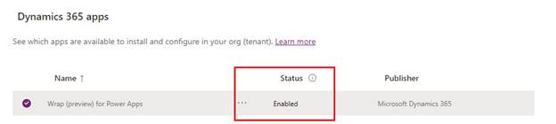 How to Install Wrap features in Power Apps